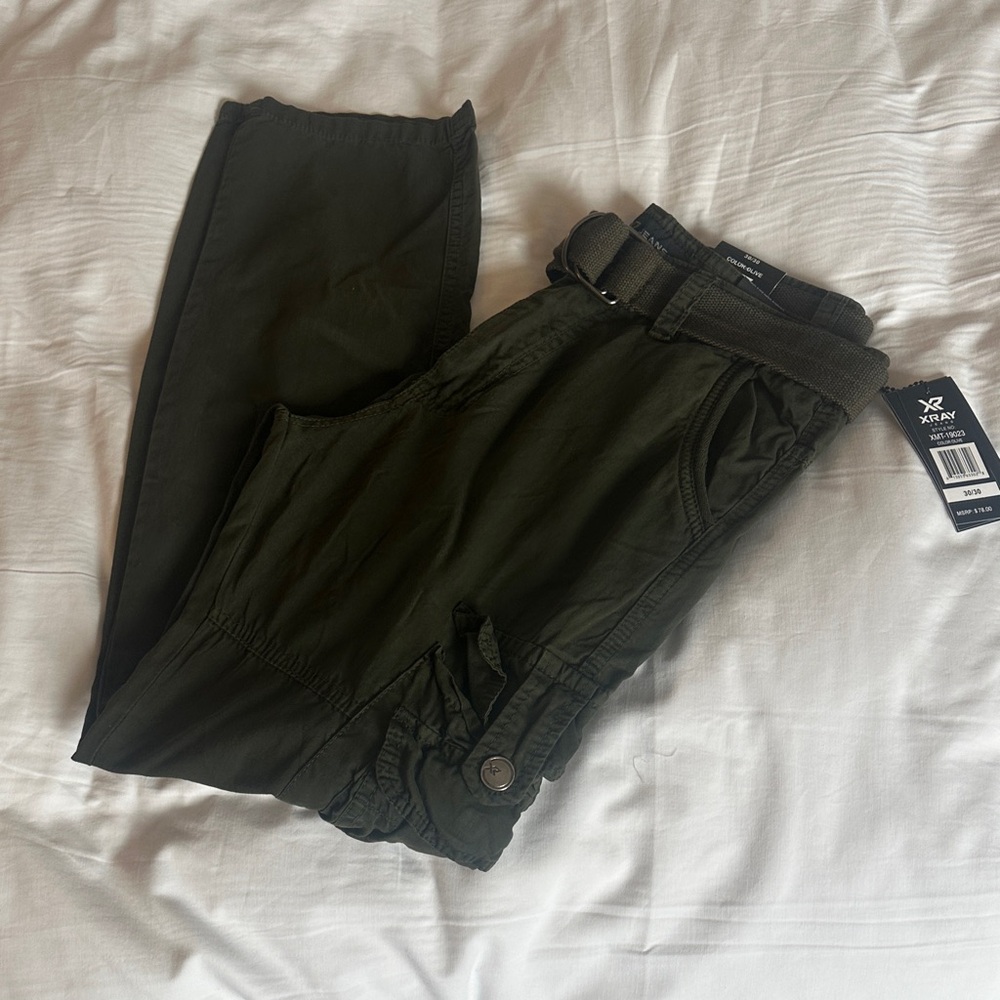 XRTY Men's Olive Cargo Pants